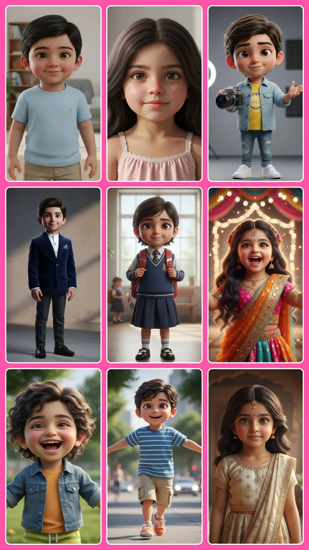 Kids 3D Viral Image Prompt Pack